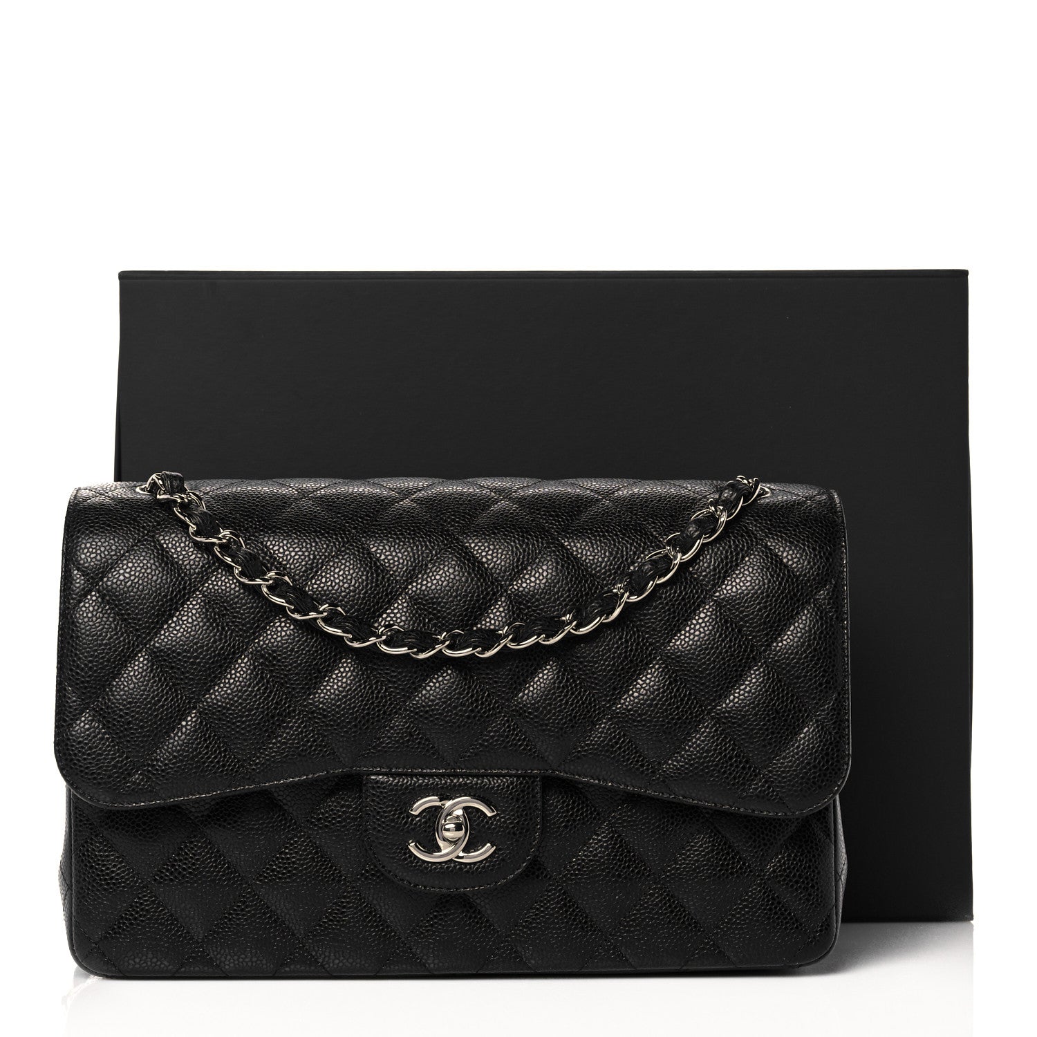 Chanel Caviar Quilted Jumbo Double Flap Black 10 of 10