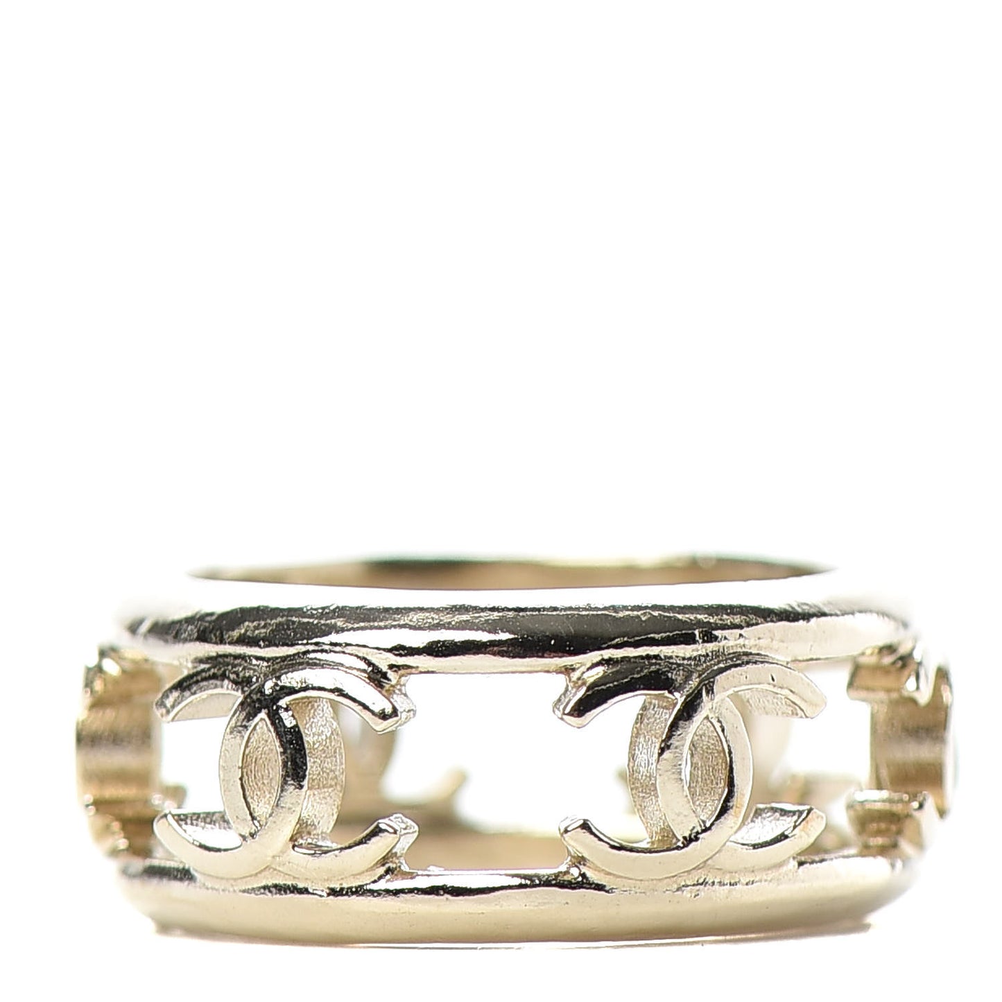 Metal Chain CC Ring 6 Golden