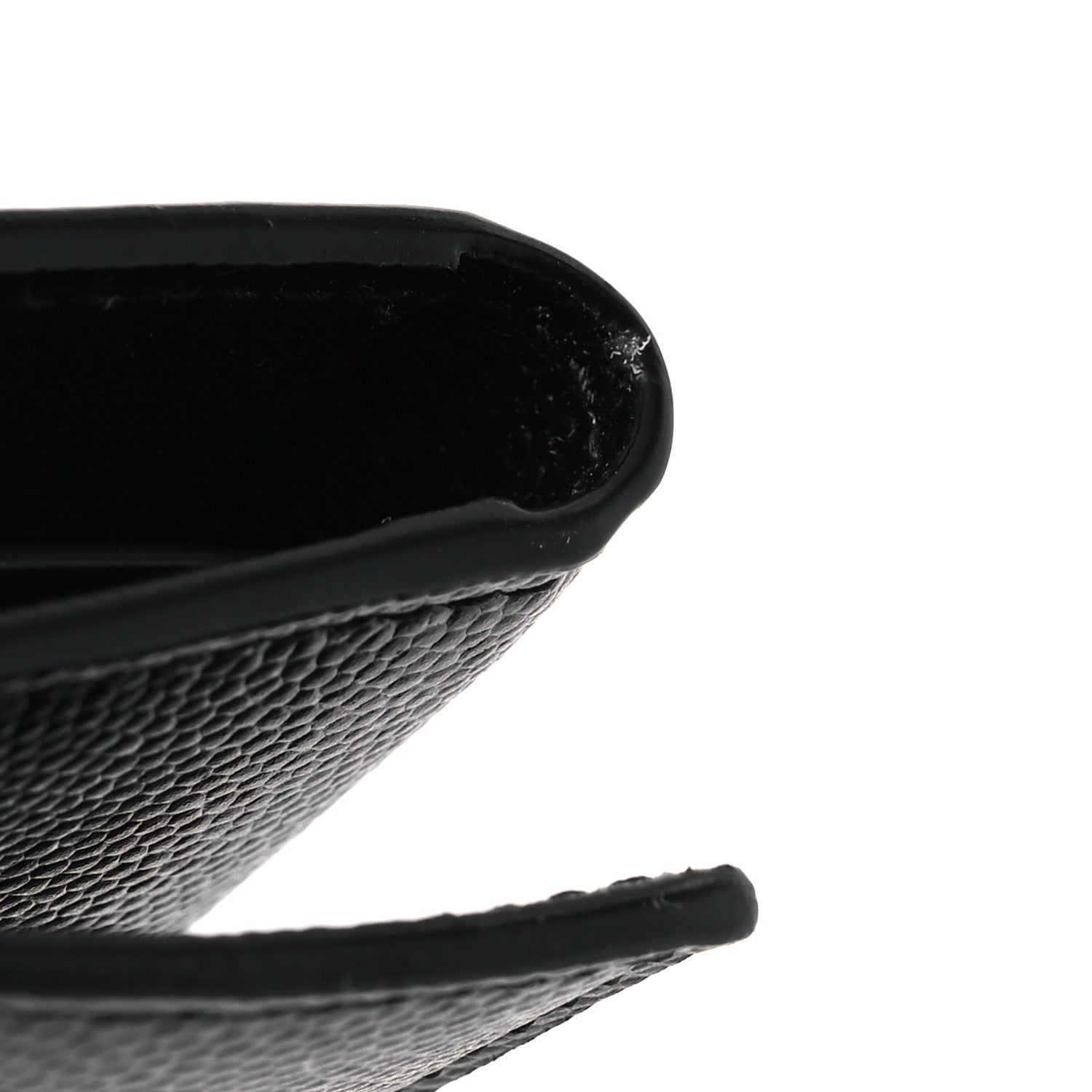 Saint Laurent Grain de Poudre Monogram Slim Key Case Black 9 of 10