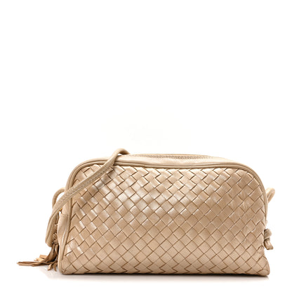 Bottega Veneta Metallic Nappa Intrecciato Mini Crossbody Rose Gold 1 of 10