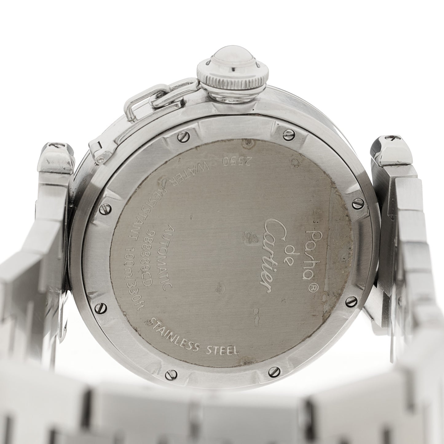 Stainless Steel 35mm Pasha C Big Date Automatic Watch Black