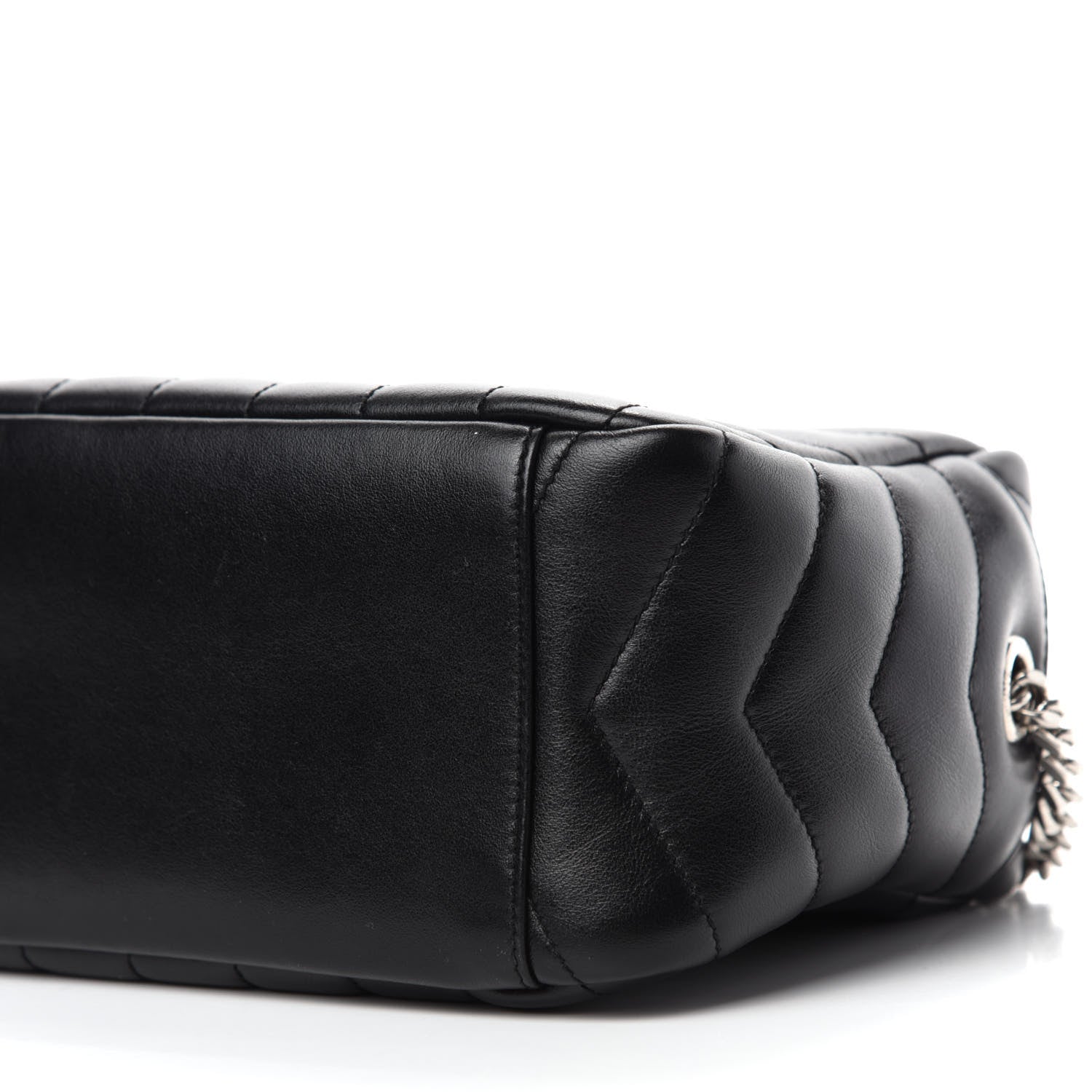 Saint Laurent Calfskin Y Quilted Monogram Small Loulou Bowling Bag Black 7 of 10