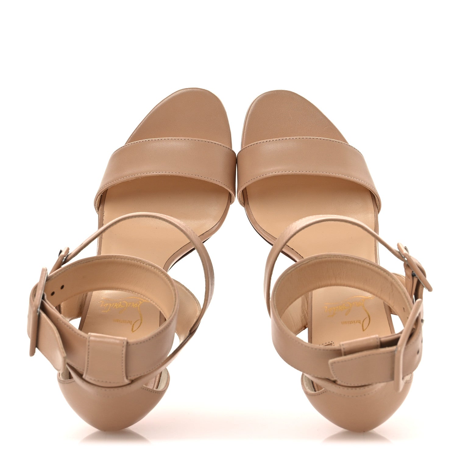 Christian Louboutin Kid Choca 100 Sandals 39 Nude 2 of 9