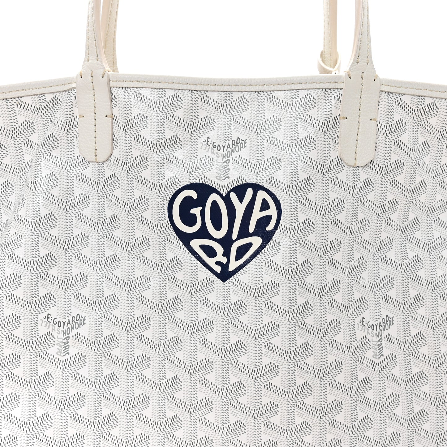 Goyardine Coeur Saint Louis PM White
