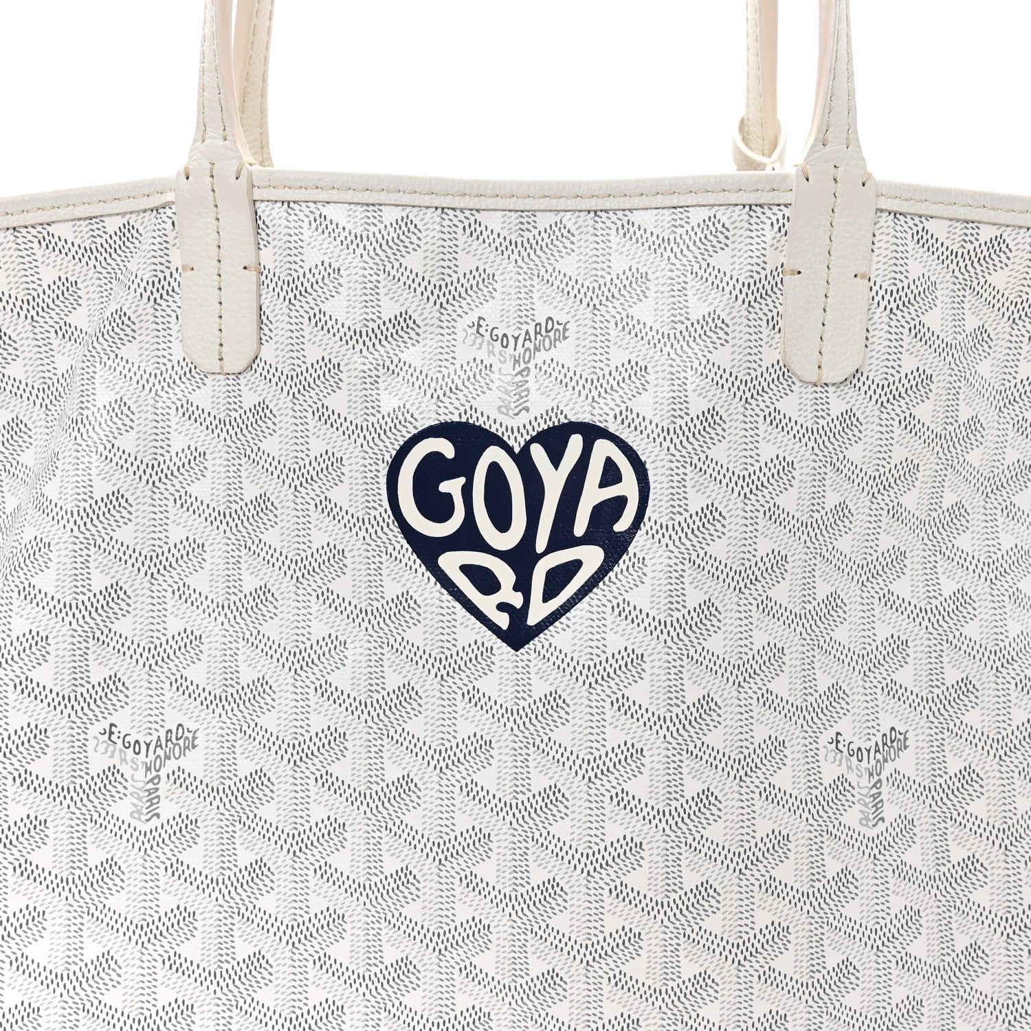 Goyard Goyardine Coeur Saint Louis PM White 9 of 12