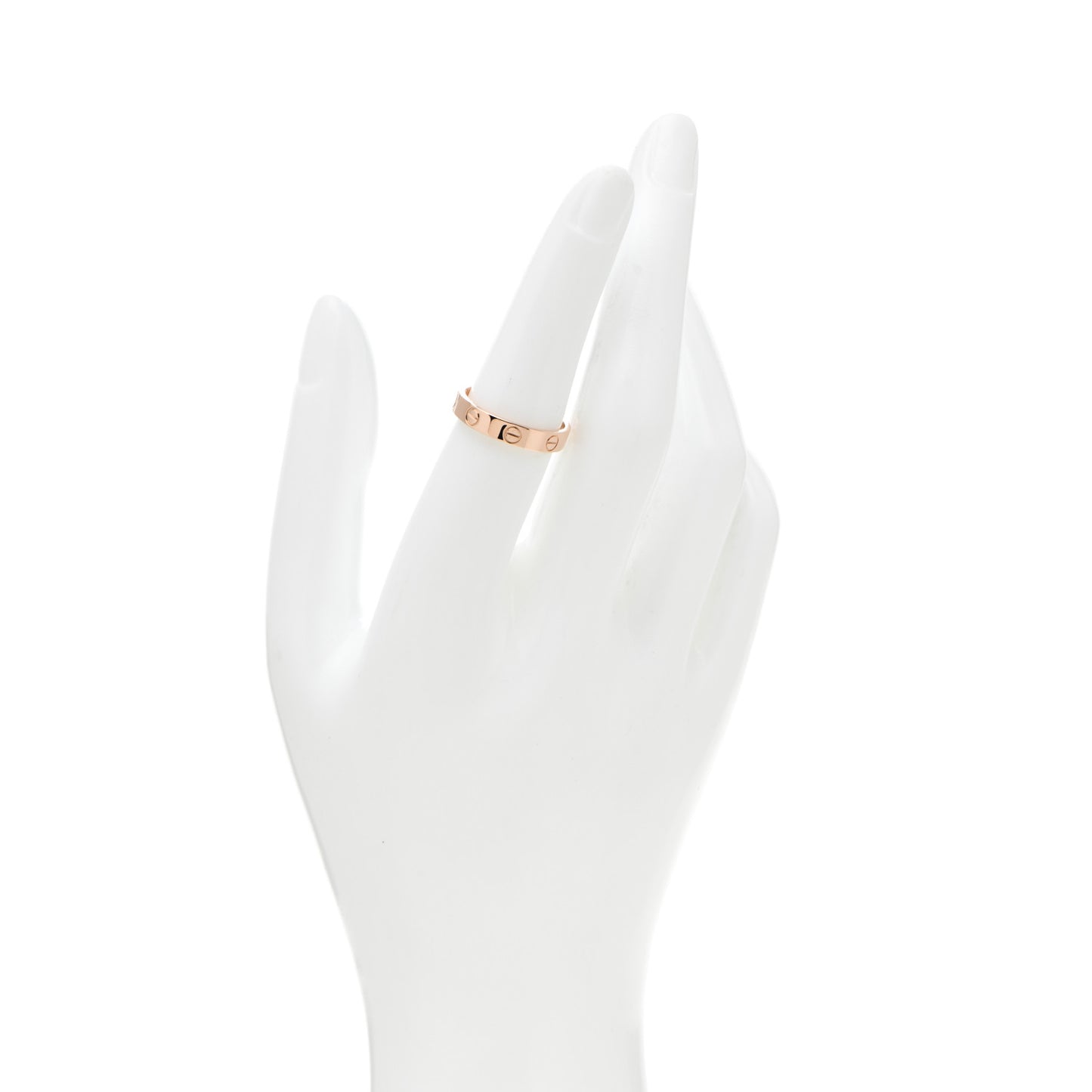 18K Pink Gold 3.5mm LOVE Wedding Band Ring 53 6.25