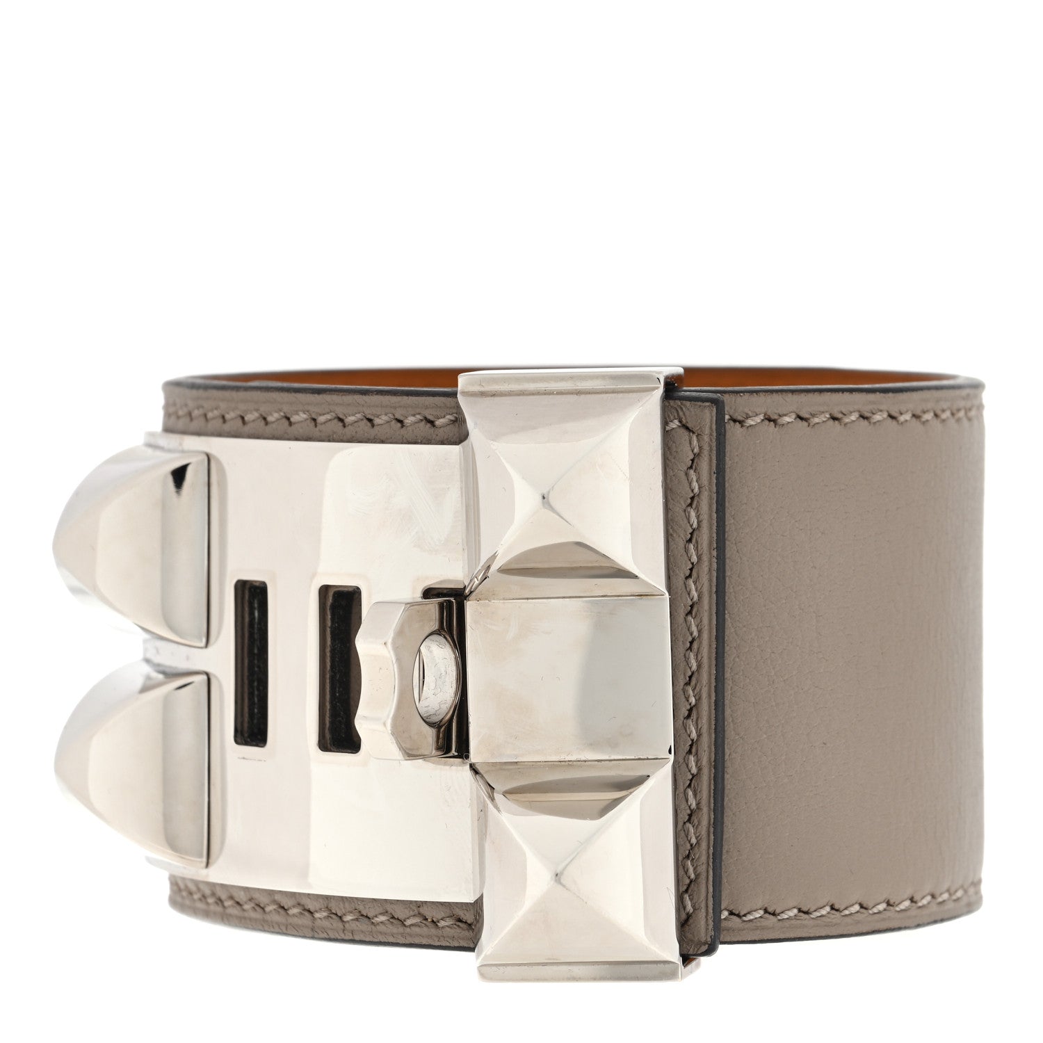 Hermes Swift Collier de Chien CDC Bracelet Gris Asphalte 2 of 3