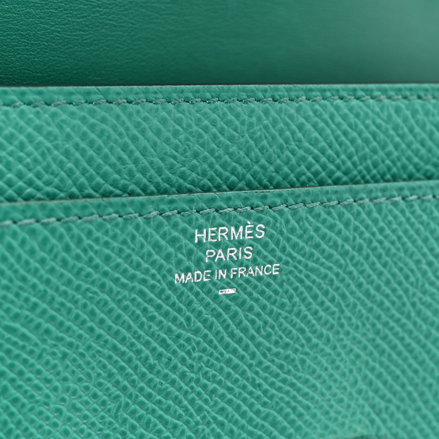 Epsom Lizard Constance Wallet To Go Vert Jade Vert Cypress