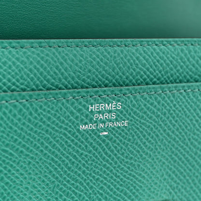 Hermes Epsom Lizard Constance Wallet To Go Vert Jade Vert Cypress 6 of 10