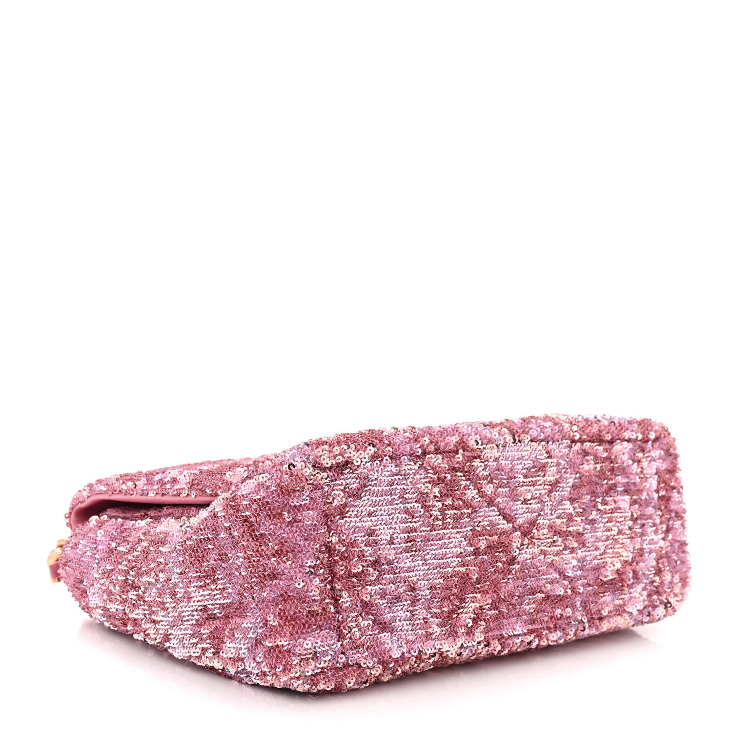 Chanel Sequin Quilted Medium Chanel 19 Flap Pink 4 of 10