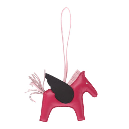 Hermes Milo Lambskin Grigri Rodeo Pegase Horse Bag Charm MM Framboise Rose Sakura Rouge Sellier 1 of 4
