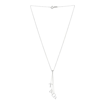 Tiffany Sterling Silver Letters Lariat Necklace 3 of 6