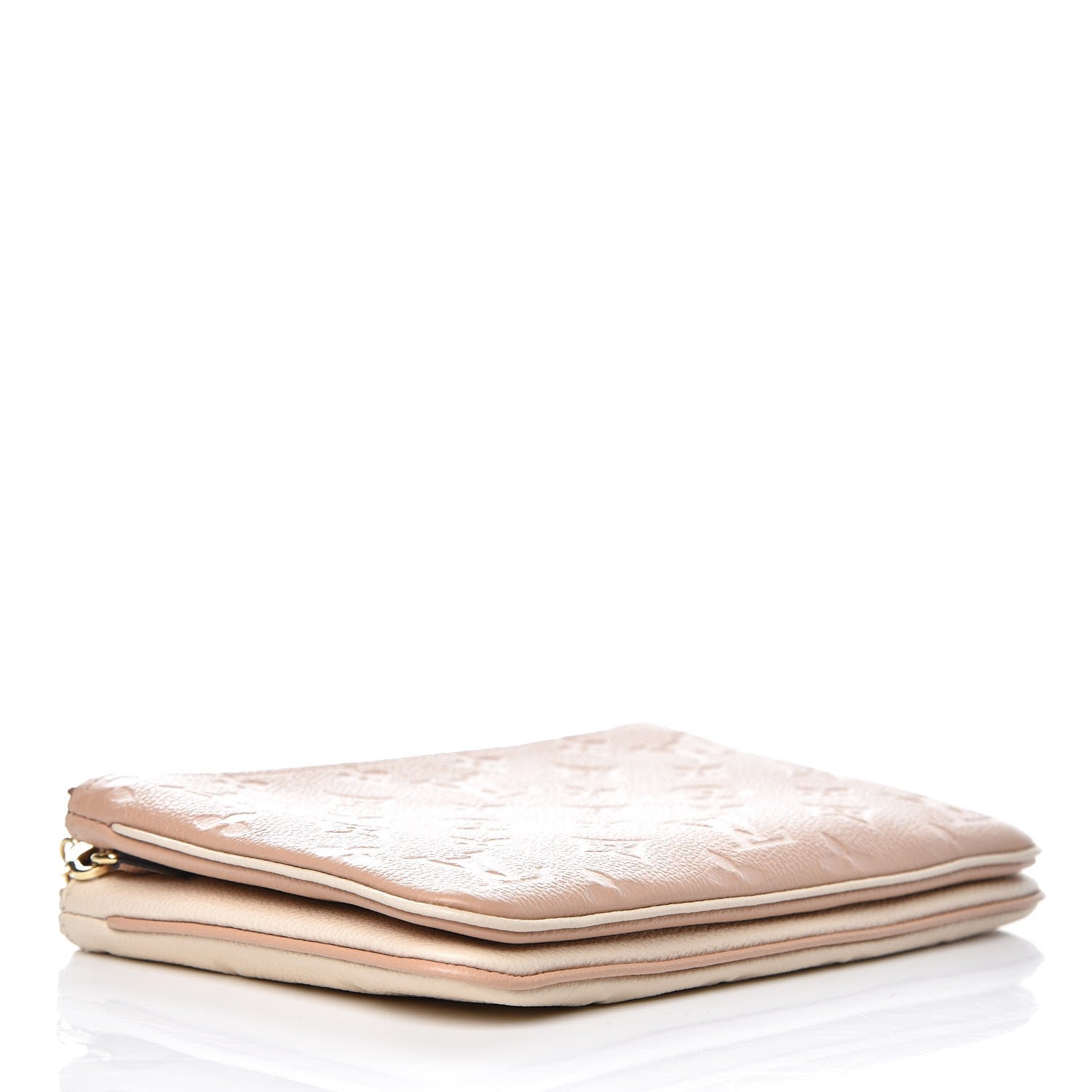 Louis Vuitton Empreinte Double Zip Pochette Beige Rose Creme 4 of 9