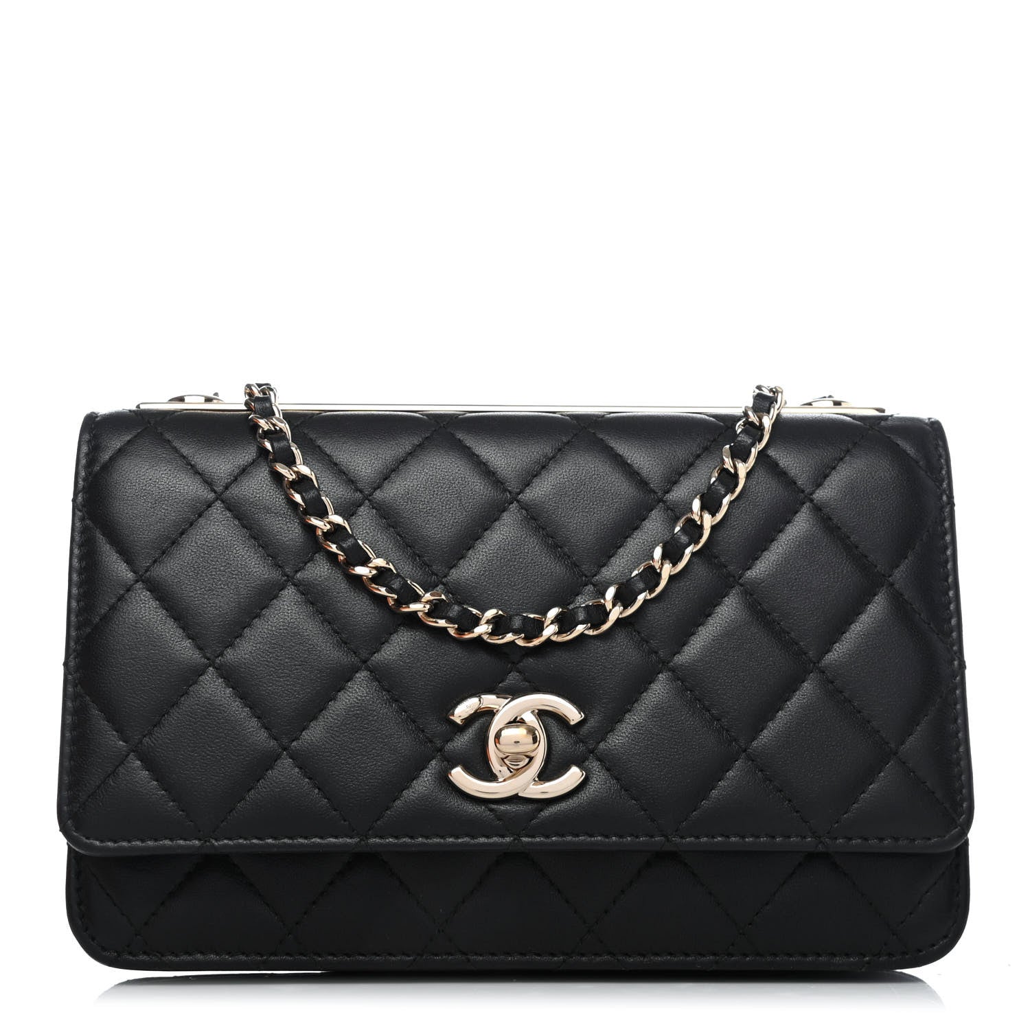 Chanel Lambskin Quilted Trendy CC Wallet On Chain WOC Black 1 of 4