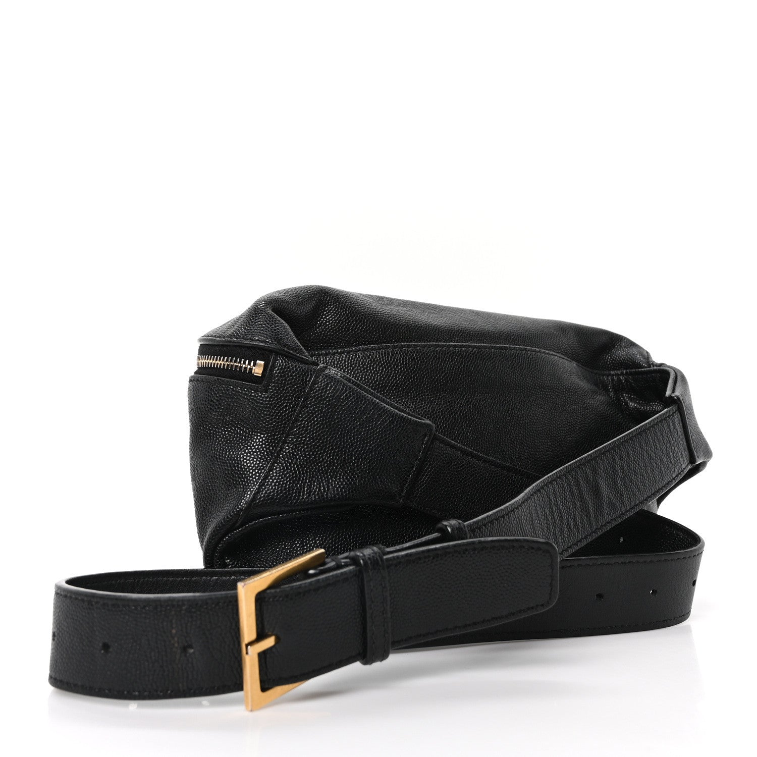Saint Laurent Grain De Poudre Monogram Belt Bag Black 3 of 10