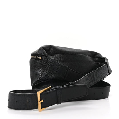 Saint Laurent Grain De Poudre Monogram Belt Bag Black 3 of 10