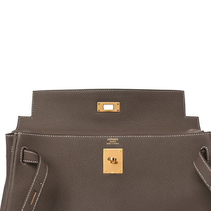 Hermes Togo Kelly Retourne 32 Etoupe 12 of 33