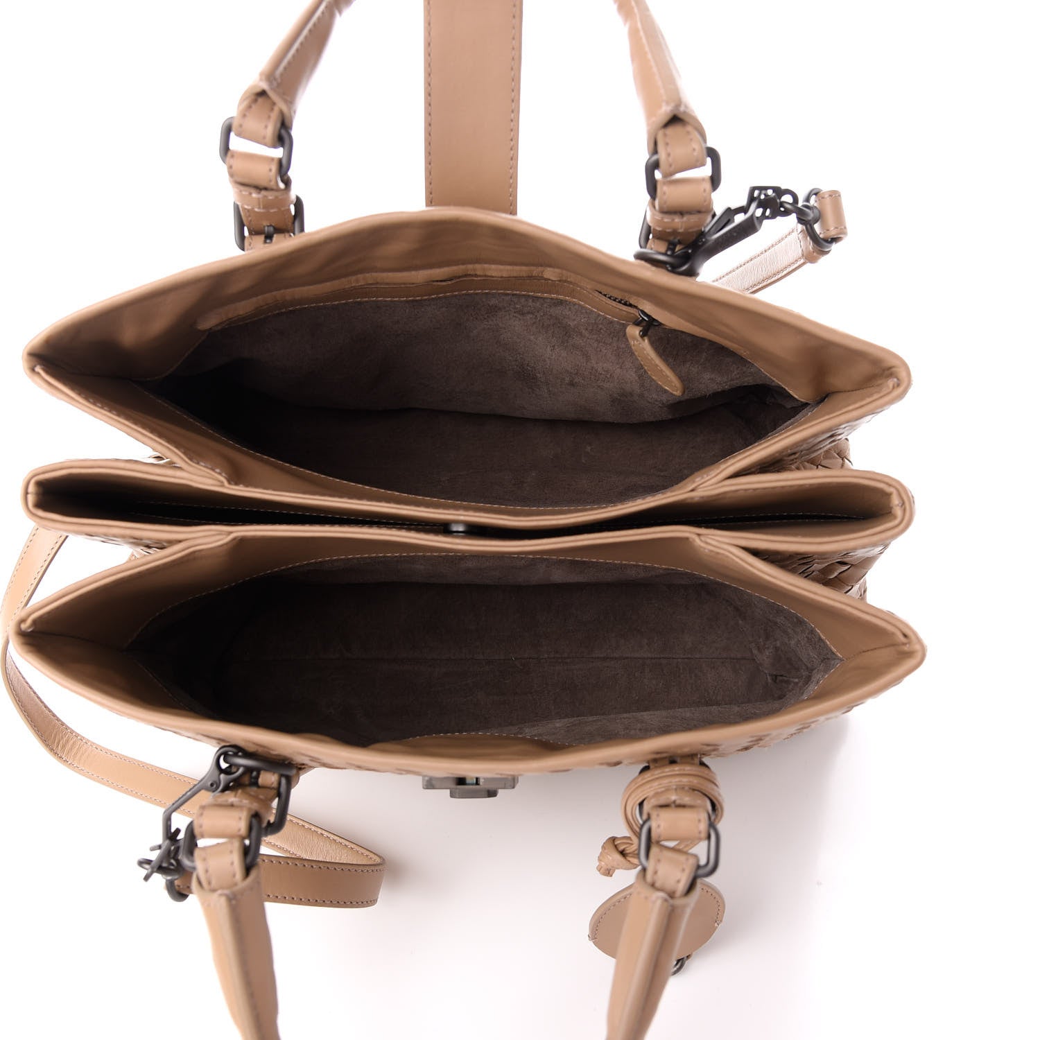 Bottega Veneta Light Calf Intrecciato Small Roma Walnut 5 of 9