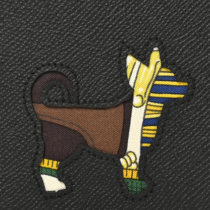 Hermes Epsom Swift Petit H Dog Flat Case Black Multicolor 7 of 7