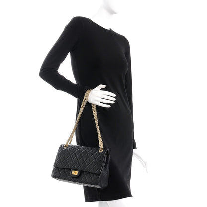 Chanel Aged Calfskin Quilted 2.55 Reissue 226 Flap Black 3 of 8