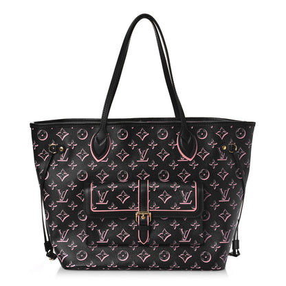 Louis Vuitton Monogram Fall For You Neverfull MM Black 3 of 9