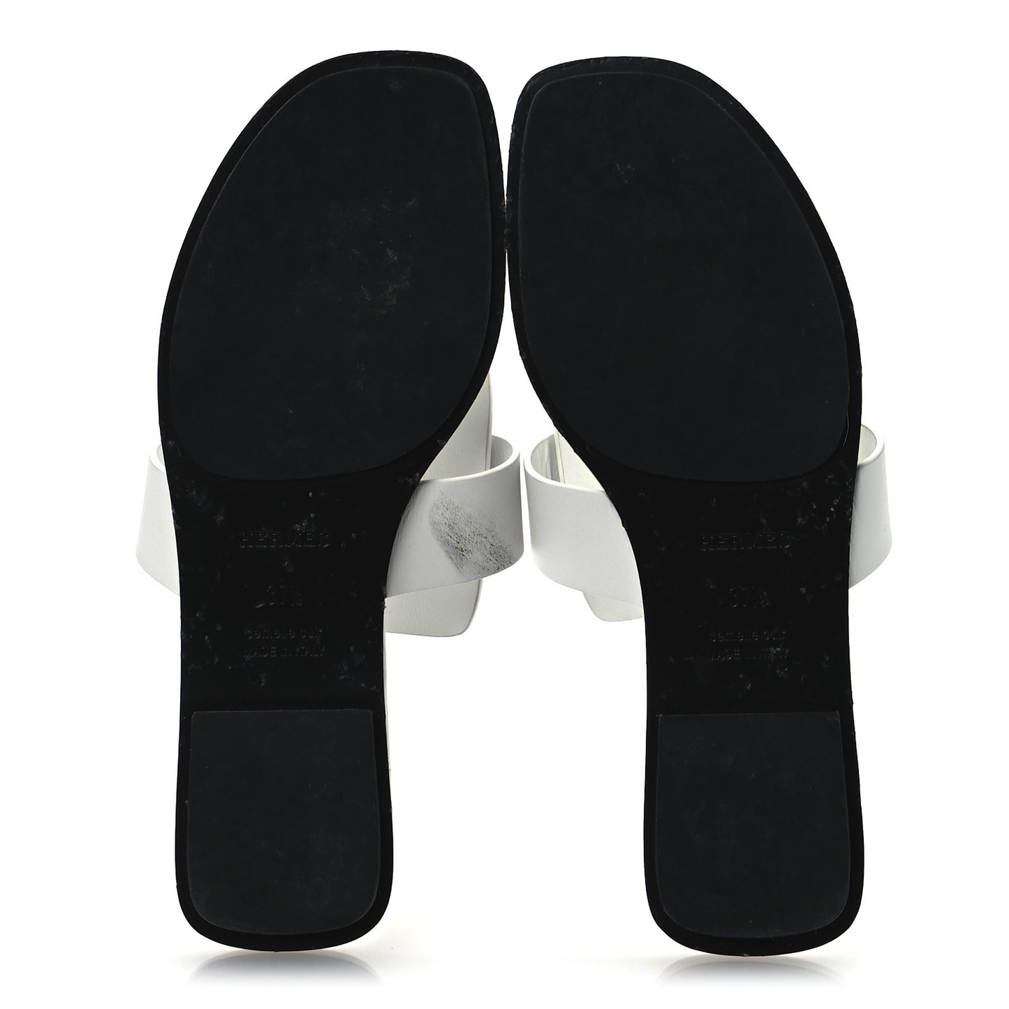 Calfskin Womens Galerie Sandals 37.5 White