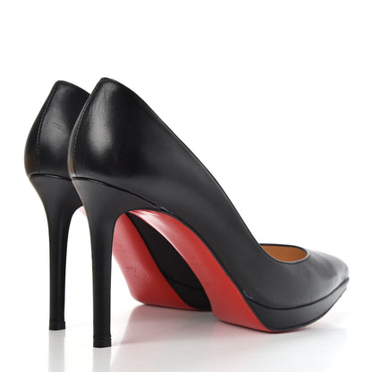 Christian Louboutin Shiny Nappa Pigalle Plato 100 Pumps 39.5 Black 4 of 10