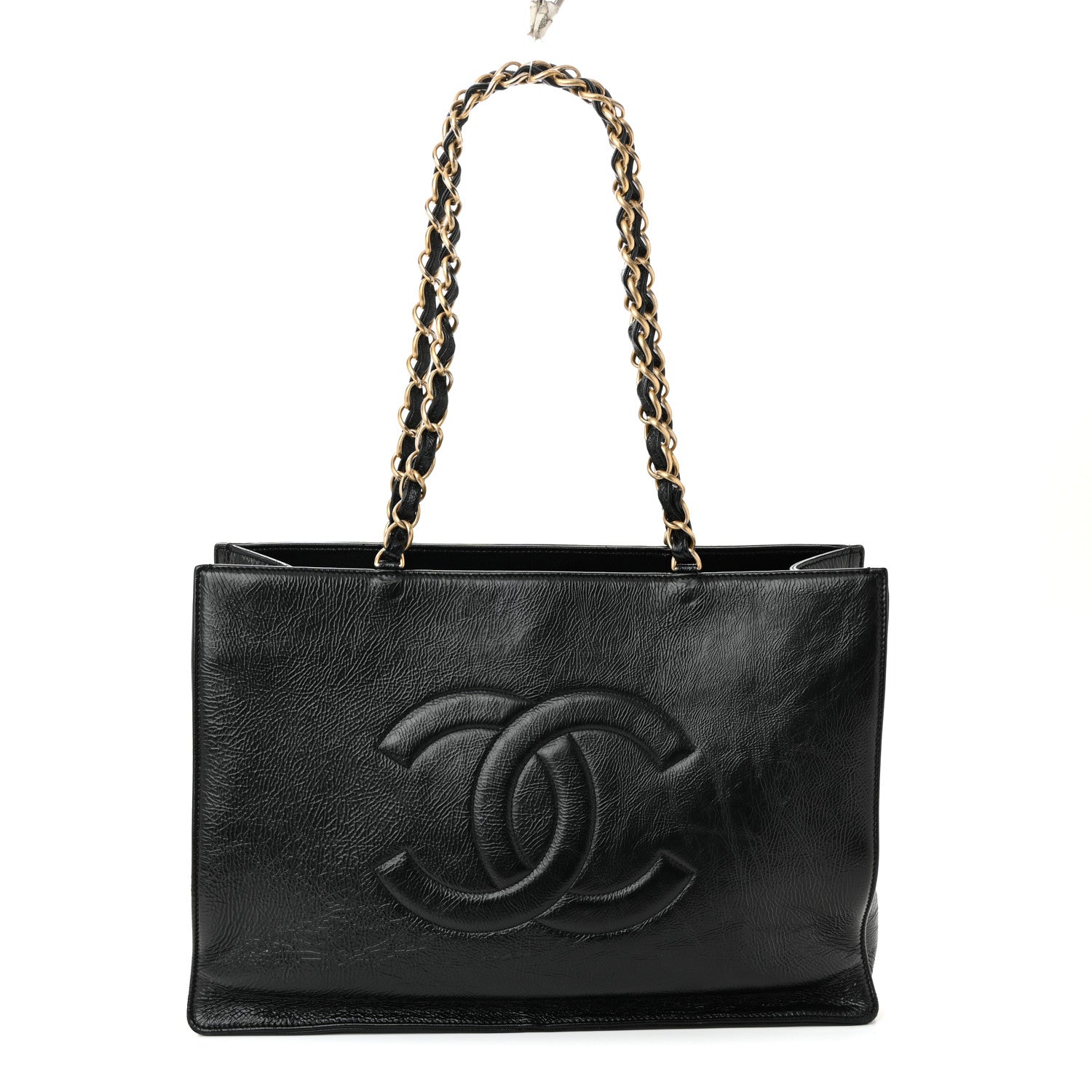 Chanel Shiny Aged Calfskin Shopping Bag Black 1812358 – FASHIONPHILE