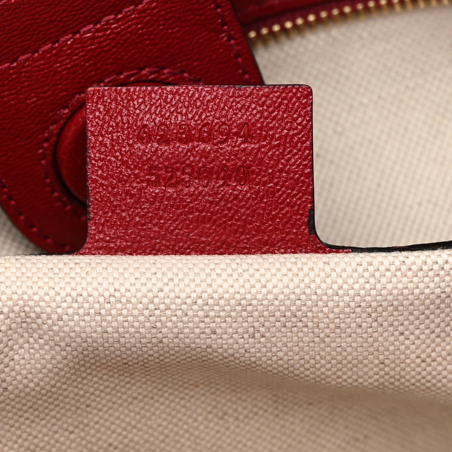 Gucci Monogram New Sakai Calfskin Lux Horsebit 1955 Tote Bag Beige Ebony New Cherry Red 7 of 13