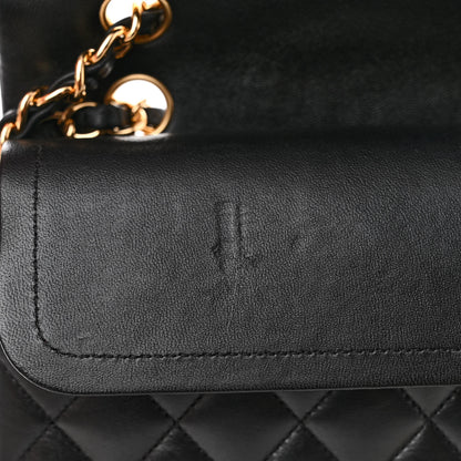 Chanel Lambskin Quilted Medium Double Flap Black 11 of 13