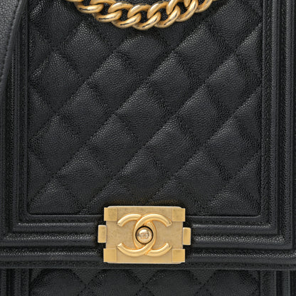 Chanel Caviar Quilted North South Boy Flap Black 8 of 12