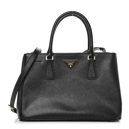Prada Saffiano Medium Galleria Double Zip Tote Black 1 of 11