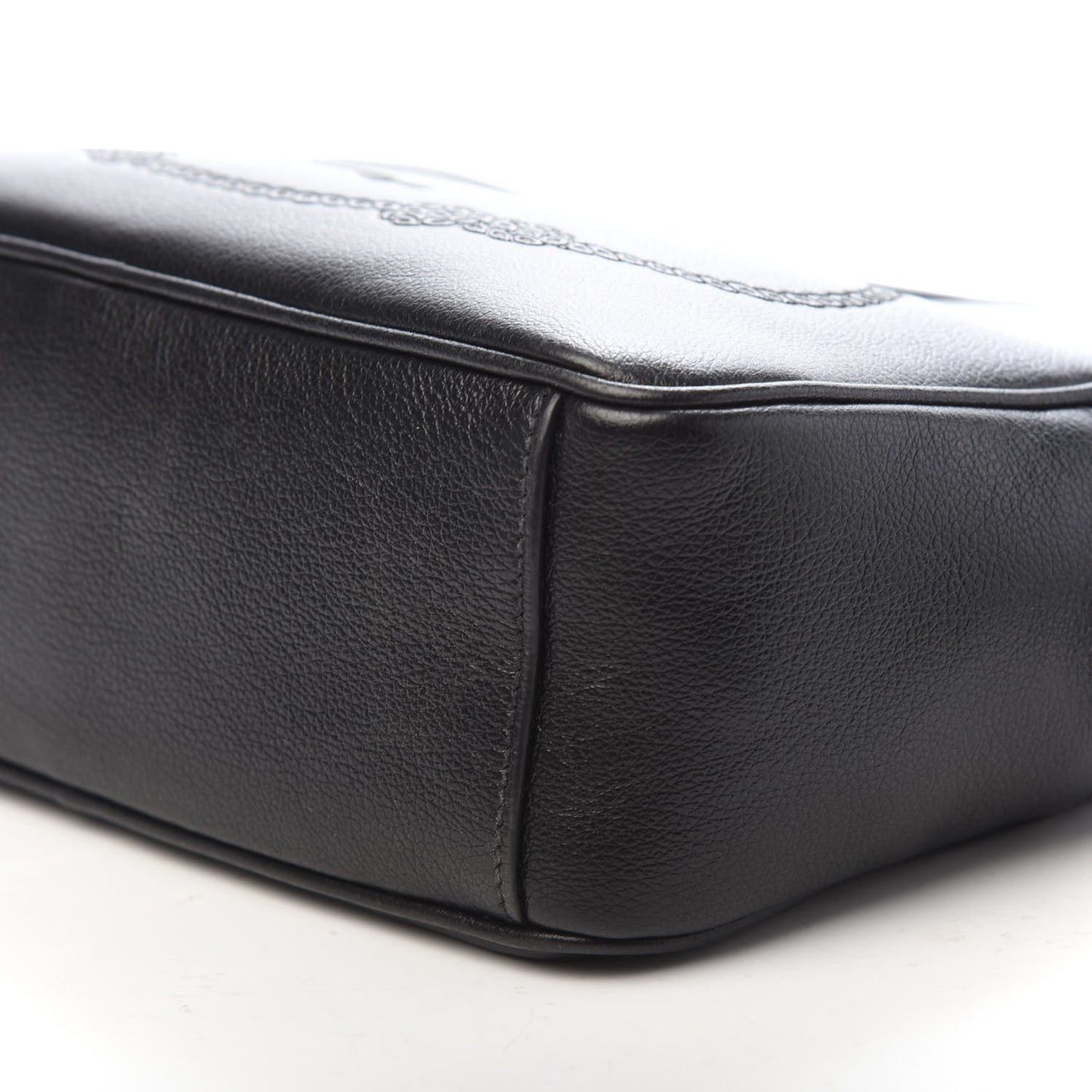 Glace Calf Logo Crossbody Black