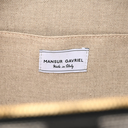 Mansur Gavriel Canvas Gingham Check Circle Crossbody Black White 6 of 13