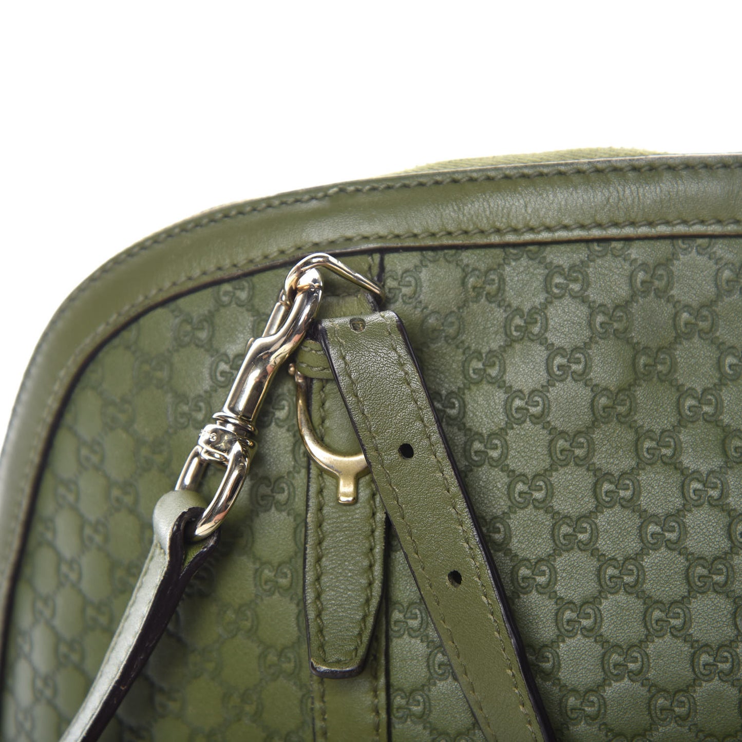 Microguccissima Small Nice Top Handle Dome Bag Green