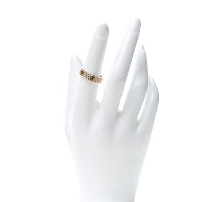 Cartier 18K Yellow Gold Diamond 5mm LOVE Wedding Paved Band Ring 54 6.75 2 of 6