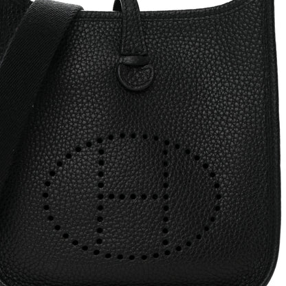 Hermes Taurillon Clemence Evelyne TPM Black 8 of 12