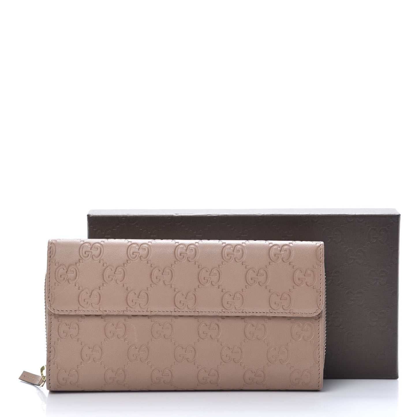 Guccissima Continental Zip Wallet Winter Rose