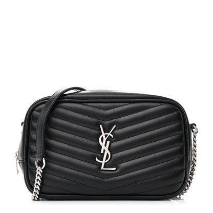 Saint Laurent Calfskin Matelasse Monogram Mini Lou Camera Bag Black 1 of 12