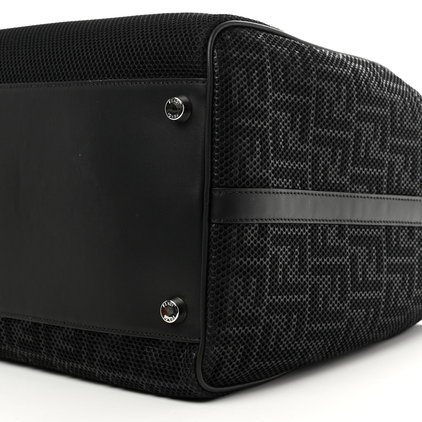 Mesh Vitello Century FF 1974 Embossed Medium Weekender Black