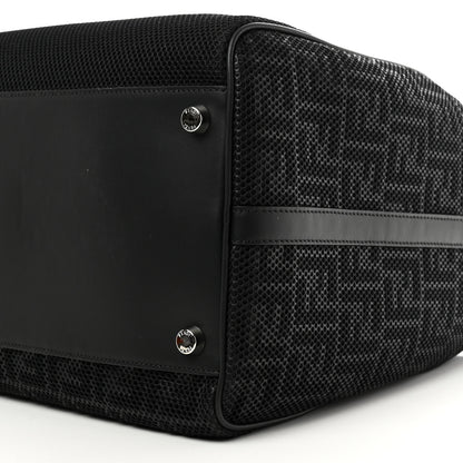 Fendi Mesh Vitello Century FF 1974 Embossed Medium Weekender Black 7 of 8