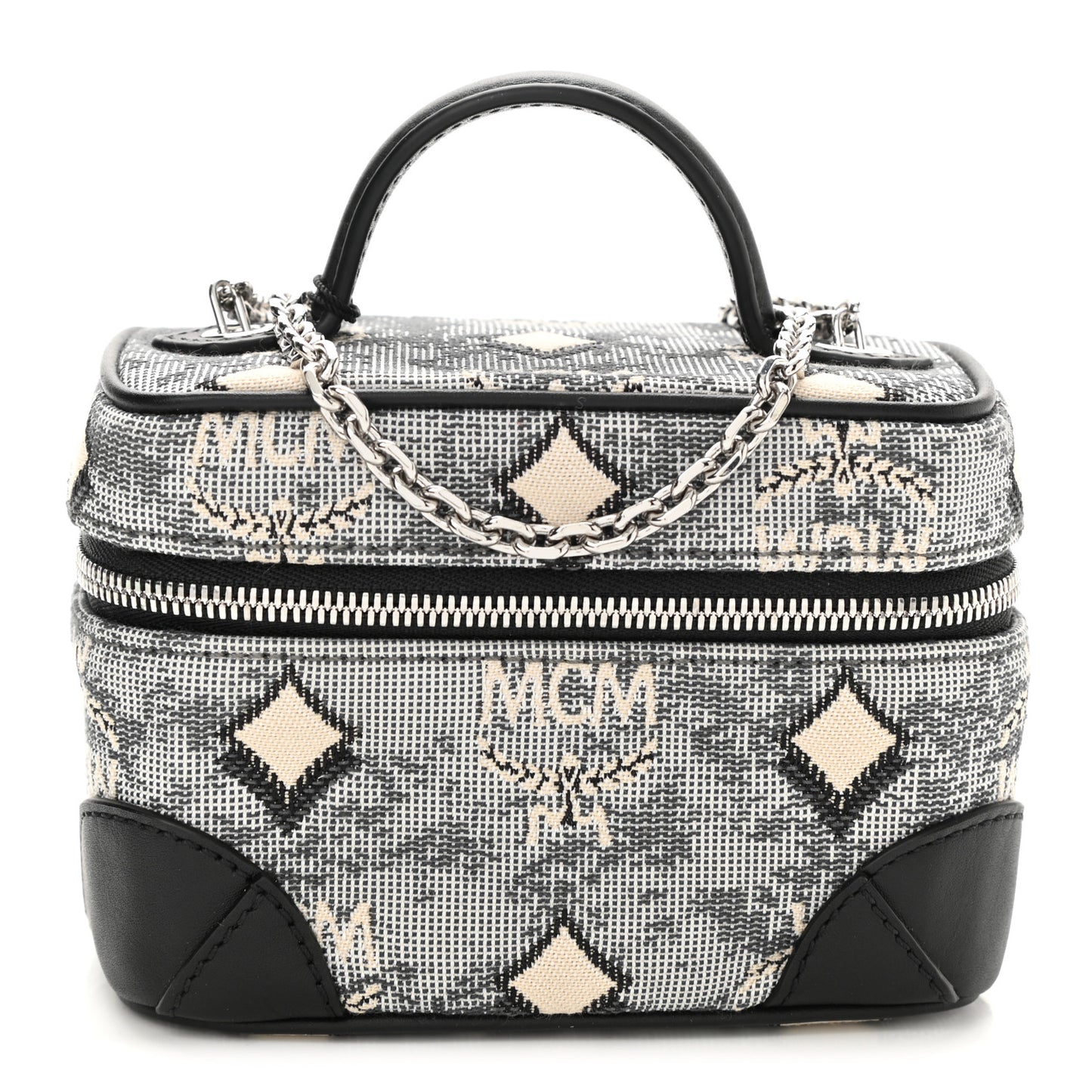 Vintage Jacquard Monogram Rockstar Vanity Case Grey