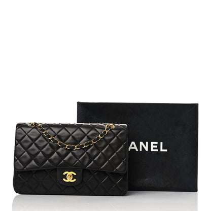 Chanel Lambskin Quilted Medium Double Flap Black 21 of 21