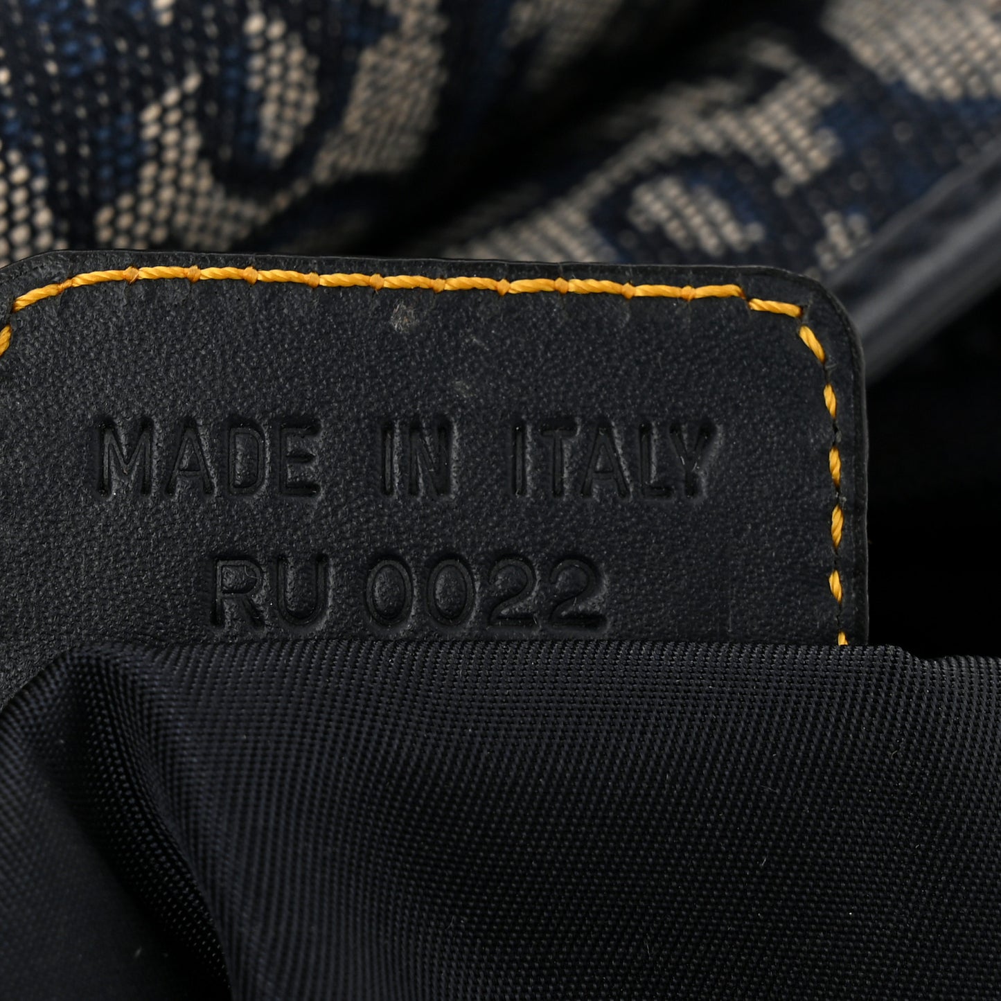 Monogram Double Saddle Bag Navy Blue