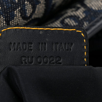 Christian Dior Monogram Double Saddle Bag Navy Blue 7 of 10