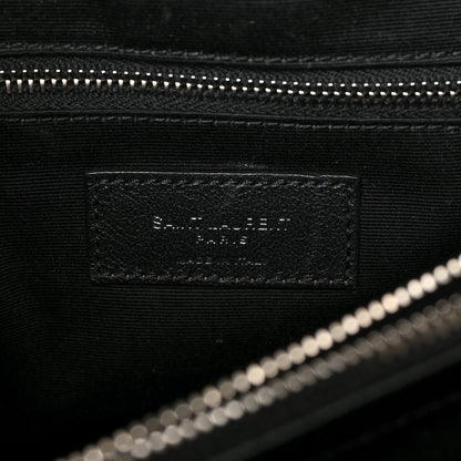 Saint Laurent Calfskin Y Quilted Monogram Large Loulou Chain Satchel Black 6 of 10