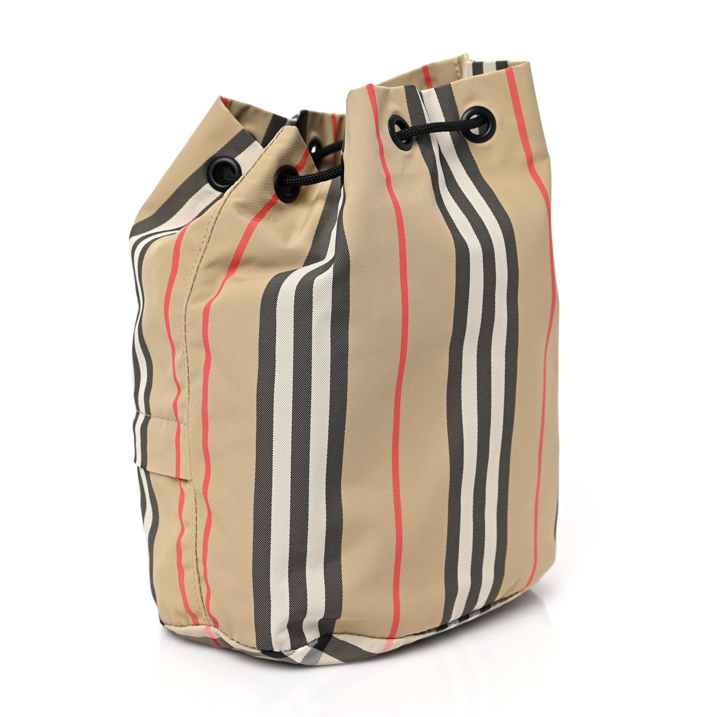 Econyl Icon Stripe Phoebe Drawcord Pouch Archive Beige