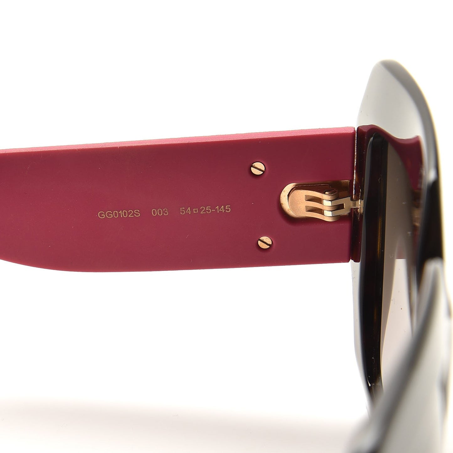 Square Frame GG0102S Sunglasses Glitter Pink Multi