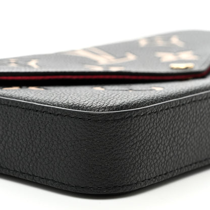 Louis Vuitton Empreinte Monogram Giant Felicie Pochette Black Beige 9 of 11