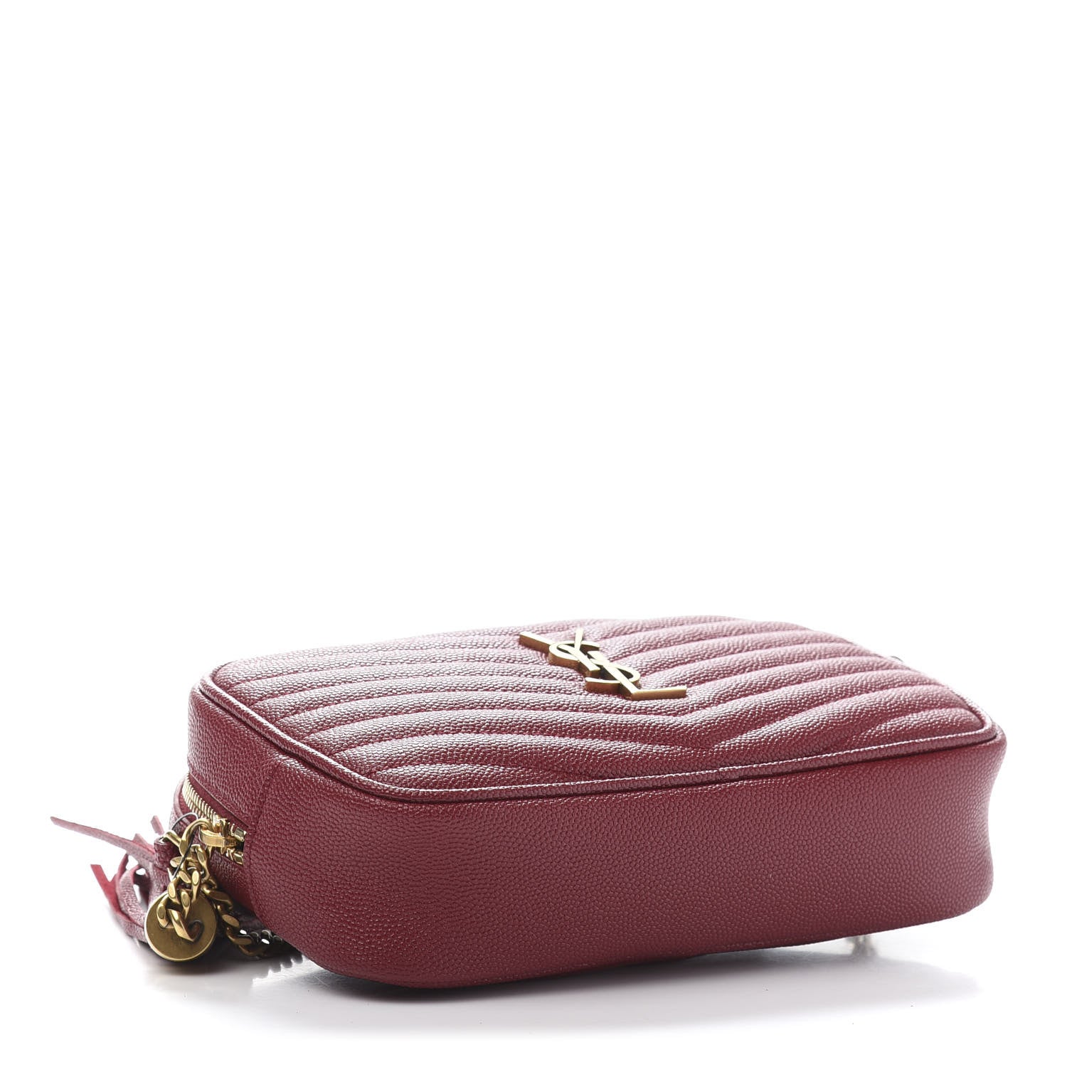 Saint Laurent Grain De Poudre Matelasse Monogram Mini Lou Camera Bag Eros Red 4 of 11